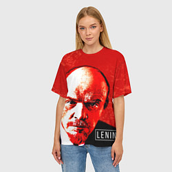 Футболка оверсайз женская Red Lenin, цвет: 3D-принт — фото 2