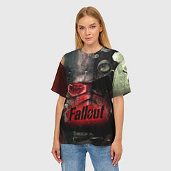 Футболка оверсайз женская Fallout Red, цвет: 3D-принт — фото 2