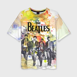 Женская футболка оверсайз The Beatles: Colour Spray