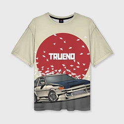 Женская футболка оверсайз Toyota Trueno ae86