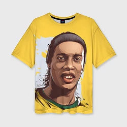 Футболка оверсайз женская Ronaldinho Art, цвет: 3D-принт