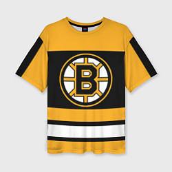 Футболка оверсайз женская Boston Bruins, цвет: 3D-принт