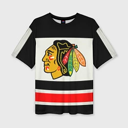 Женская футболка оверсайз Chicago Blackhawks