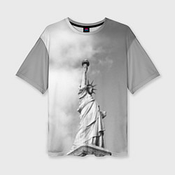 Женская футболка оверсайз Статуя Свободы