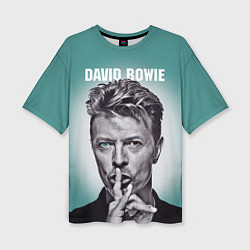 Женская футболка оверсайз Дэвид Боуи: тишина