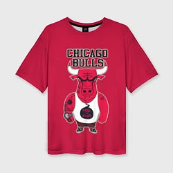 Женская футболка оверсайз Chicago bulls