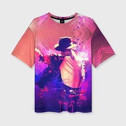 Женская футболка оверсайз Michael Jackson: Moon