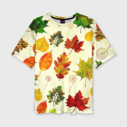 Женская футболка оверсайз Осень