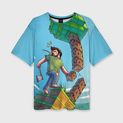Женская футболка оверсайз Minecraft Woodcutter