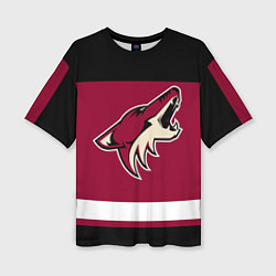 Футболка оверсайз женская Arizona Coyotes, цвет: 3D-принт