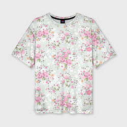 Женская футболка оверсайз Flower pattern
