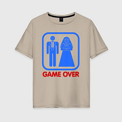 Женская футболка оверсайз Game over
