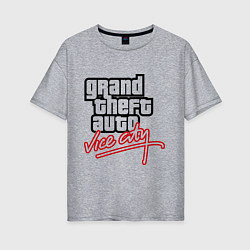 Футболка оверсайз женская GTA Vice City, цвет: меланж