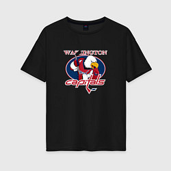 Женская футболка оверсайз Washington Capitals Hockey