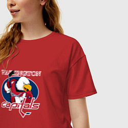 Футболка оверсайз женская Washington Capitals Hockey, цвет: красный — фото 2
