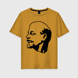 Женская футболка оверсайз Ленин: скульптура