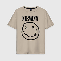 Женская футболка оверсайз Nirvana