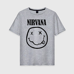 Футболка оверсайз женская Nirvana, цвет: меланж