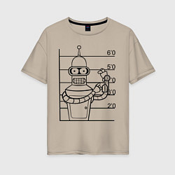 Женская футболка оверсайз Bender Wanted