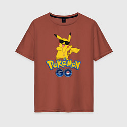 Женская футболка оверсайз Pokemon GO