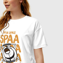Футболка оверсайз женская Space, цвет: белый — фото 2