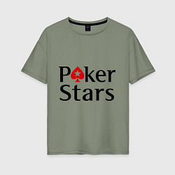 Женская футболка оверсайз Poker Stars