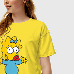 Футболка оверсайз женская Maggie Simpson, цвет: желтый — фото 2