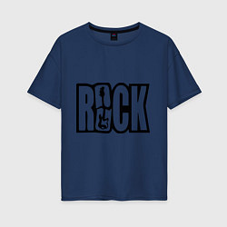 Женская футболка оверсайз Rock Logo