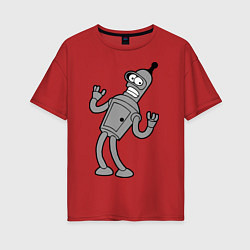 Футболка оверсайз женская Bender Error, цвет: красный