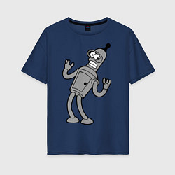 Футболка оверсайз женская Bender Error, цвет: тёмно-синий