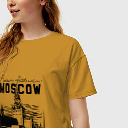 Футболка оверсайз женская Moscow Kremlin 1147, цвет: горчичный — фото 2