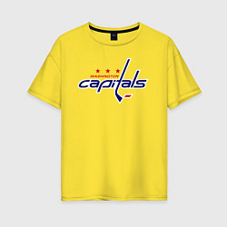 Футболка оверсайз женская Washington Capitals, цвет: желтый