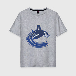 Женская футболка оверсайз Vancouver Canucks