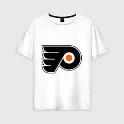 Футболка оверсайз женская Philadelphia Flyers, цвет: белый