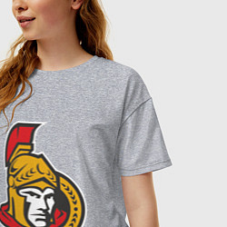 Футболка оверсайз женская Ottawa Senators, цвет: меланж — фото 2