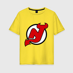 Женская футболка оверсайз New Jersey Devils