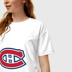 Футболка оверсайз женская Montreal Canadiens, цвет: белый — фото 2