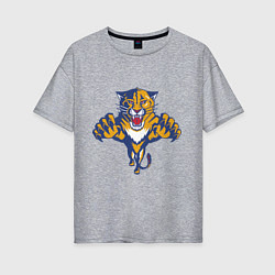 Футболка оверсайз женская Florida Panthers, цвет: меланж