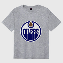 Женская футболка оверсайз Edmonton Oilers