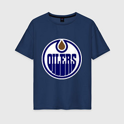 Женская футболка оверсайз Edmonton Oilers