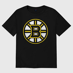 Футболка оверсайз женская Boston Bruins, цвет: черный