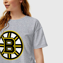 Футболка оверсайз женская Boston Bruins, цвет: меланж — фото 2