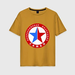Женская футболка оверсайз Федерация САМБО