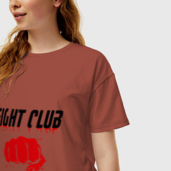 Футболка оверсайз женская Fight Club, цвет: кирпичный — фото 2