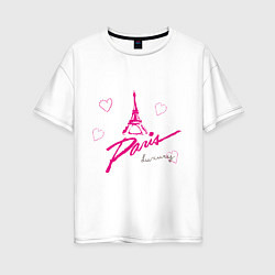 Женская футболка оверсайз Paris Luxury