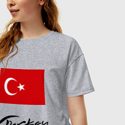 Футболка оверсайз женская Turkey, цвет: меланж — фото 2