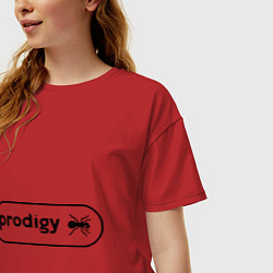 Футболка оверсайз женская Prodigy лого с муравьем, цвет: красный — фото 2
