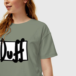 Футболка оверсайз женская Duff, цвет: авокадо — фото 2