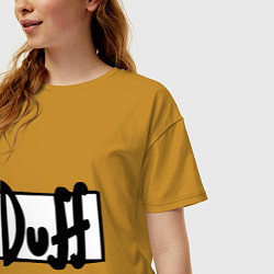 Футболка оверсайз женская Duff, цвет: горчичный — фото 2