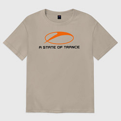 Футболка оверсайз женская A State of Trance, цвет: миндальный